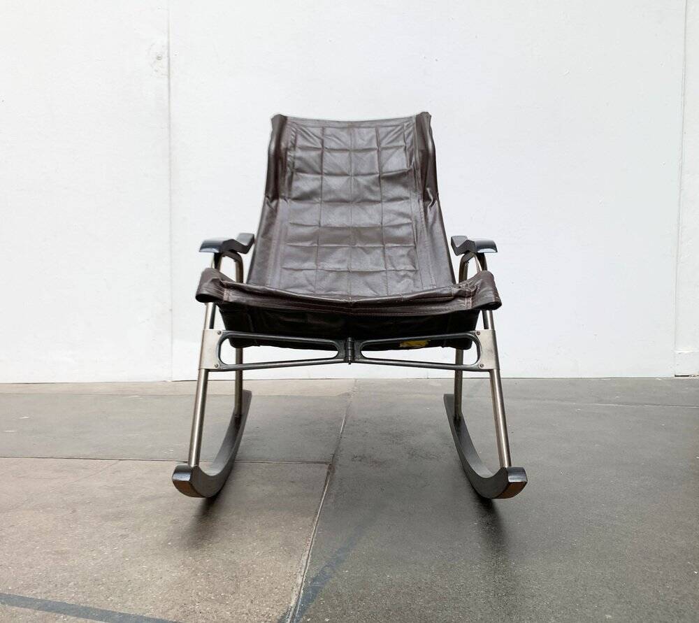 Mid-century Japanese space age folding rocking chair by Takeshi Nii, 1960s
