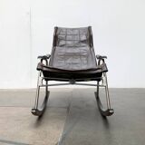 Mid-century Japanese space age folding rocking chair by Takeshi Nii, 1960s