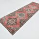 Classic Pattern Red & Green Vintage Runner Rug, 104x344Cm
