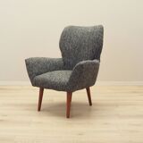 Grey armchair, Italian design, 1970s, production: Italy