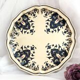 Decorative earthenware plate from Salins France decor Quevilly 25.5 cm
