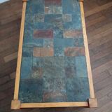 Vintage coffee table in elm and slate