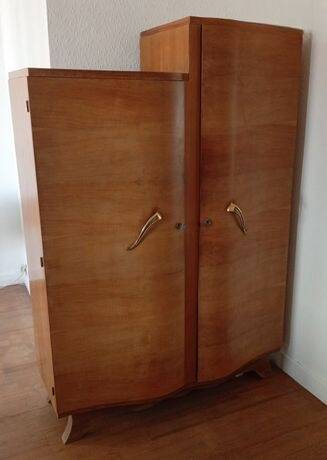 Asymmetrical wardrobe from the 1930s in Art Deco style.