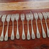 Christofle, Paris - Set of 12 table forks - Fidélio model