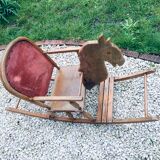 Child rocking horse wooden
