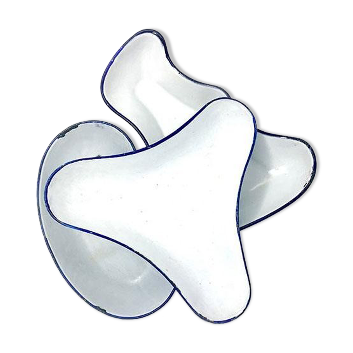 Blue white enamelled aperitif cup