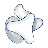 Coupelle apéritifs émaillé blanc bleu