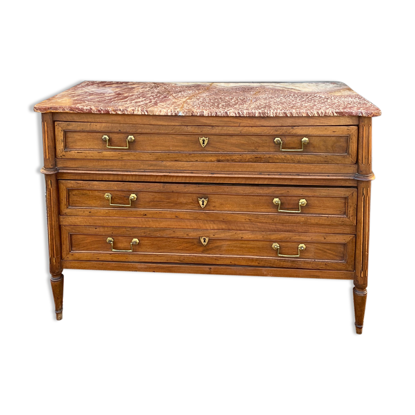 Chest of drawers In Walnut From the 18th century Louis XVII