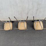 Black marbled formica chairs