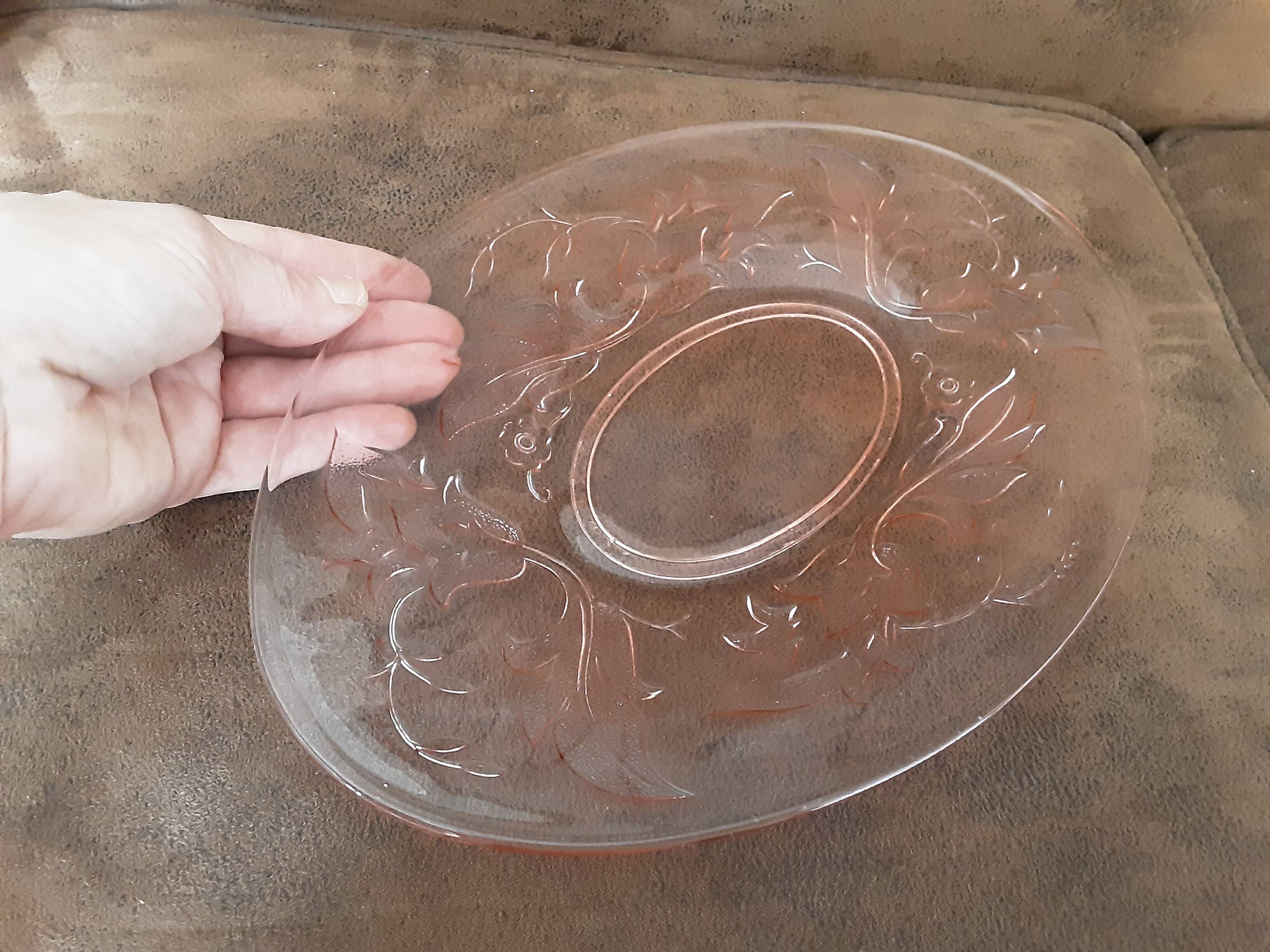 Plat verre rose original