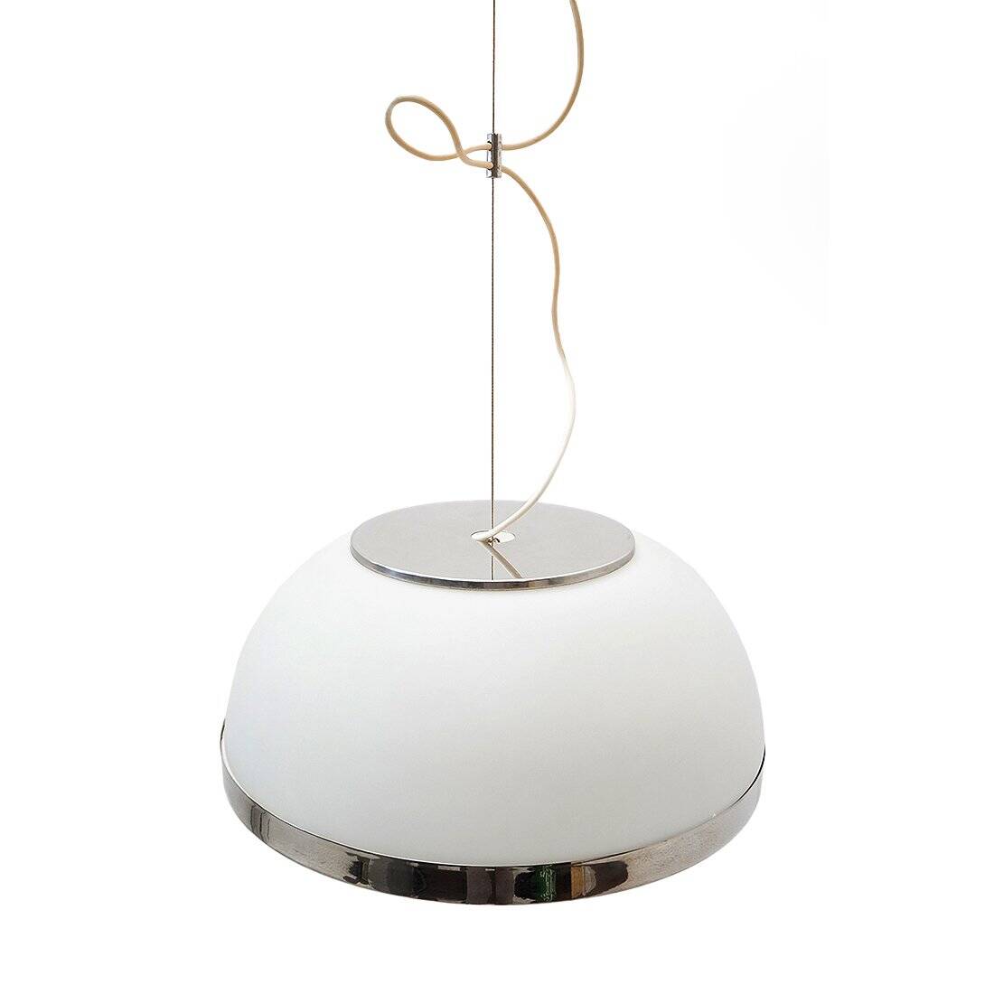 Opaline glass suspension by Pia Guidetti Crippa for Lumi, 1970s.