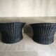 Black diabolo rattan set of the 60s