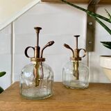 Glass and gold metal spray