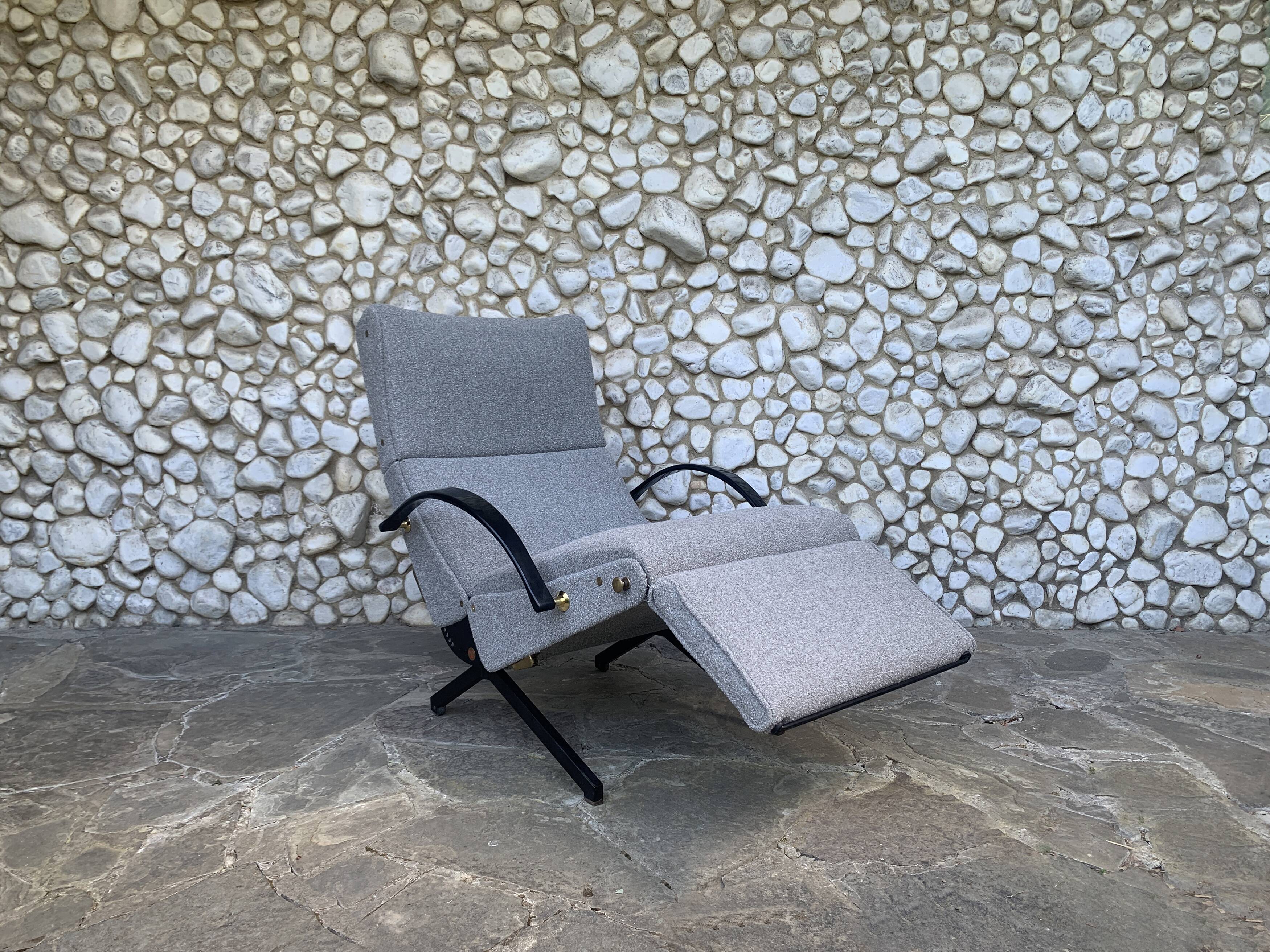 P40 armchair by Osvaldo Borsani for Tecno, Italy 1950s, reupholstered