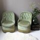 Paire de fauteuils crapaud vintage