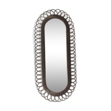 Mirror rattan 44x96cm