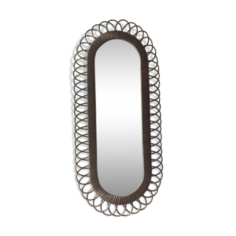 Mirror rattan 44x96cm