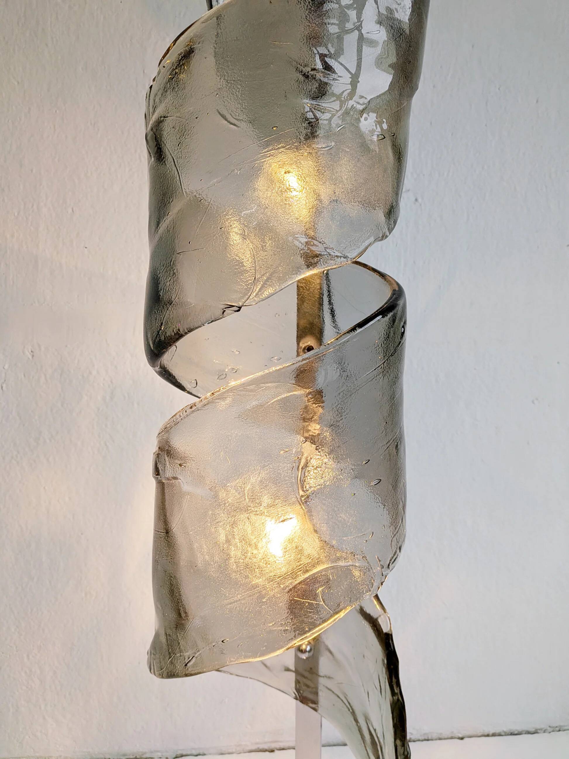 Muranoglass floor lamp 'Spiral' by Mazzega 1970s