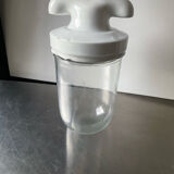 Art deco ceiling pendant lamp in porcelain & glass