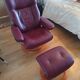 Fauteuil en cuir Anderssons avec repose-pied