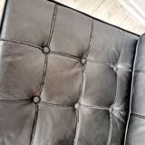 Mid Century Style Barcelona Lounge Chair and Footstool