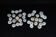 Pair of Murano white flower ceiling lamps. Italy 1980s
