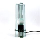 Lampe de table en verre vintage Gallotti e Radice des années 70