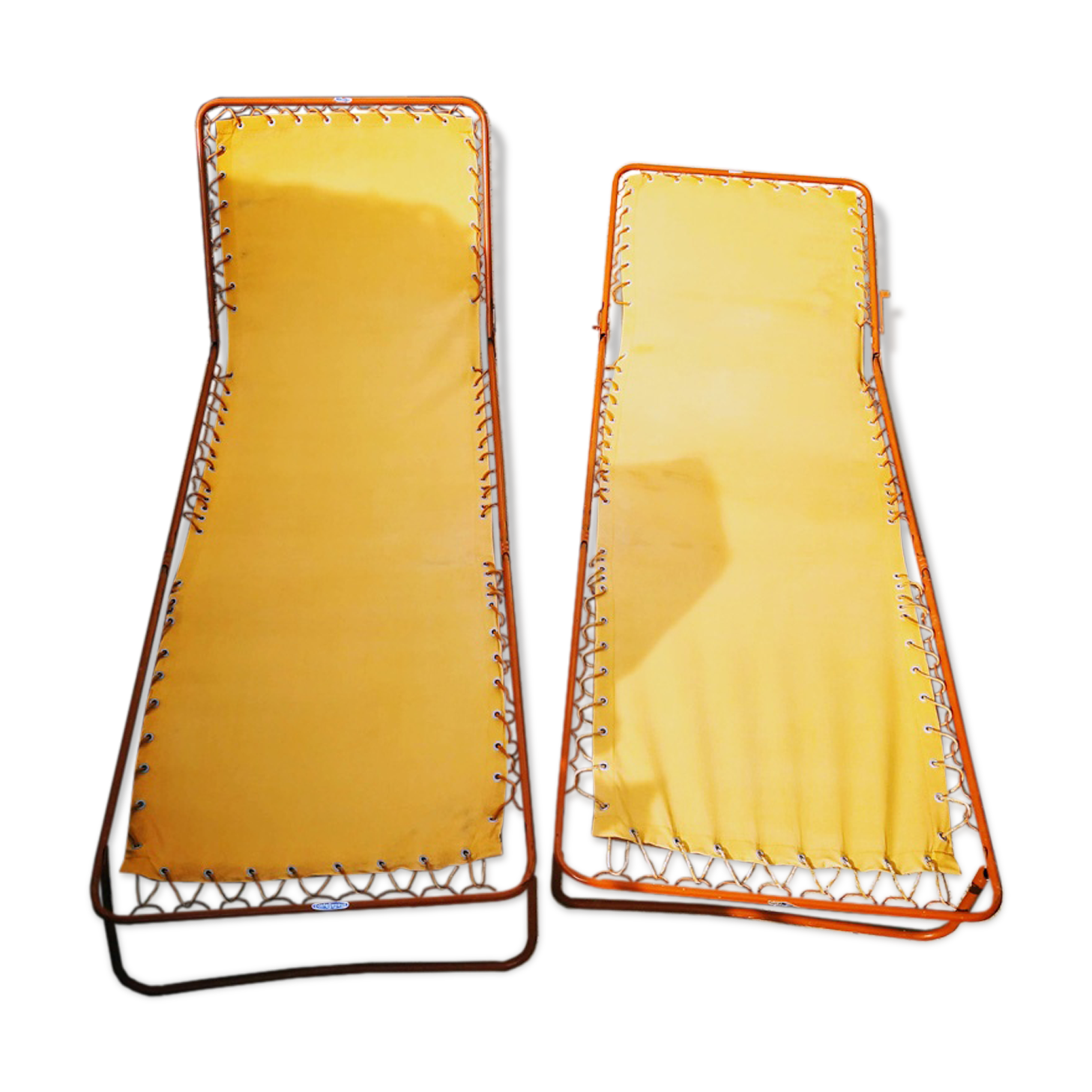 Pair of vintage camp beds