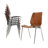 Set of 6 stacking chairs, 1960