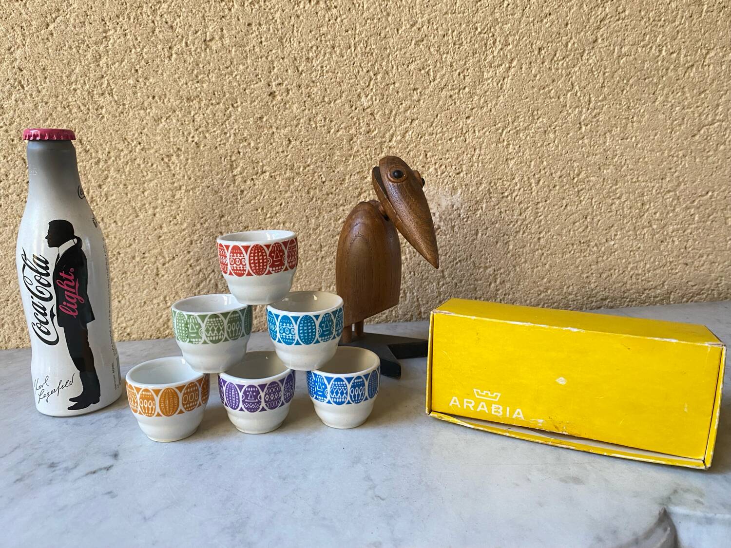 Arabia Finland ceramic egg cup, vintage design, 60s