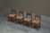 Set of 4 oak and bamboo chairs, 1950s.