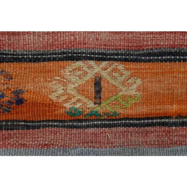 1970s Vintage Turkish Oushak Handmade Wool Cotton Beige Runner Rug  177x353
