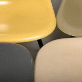 Charles & Ray Eames DSX Fiberglass Side Chairs multicolor set for Herman Mi
