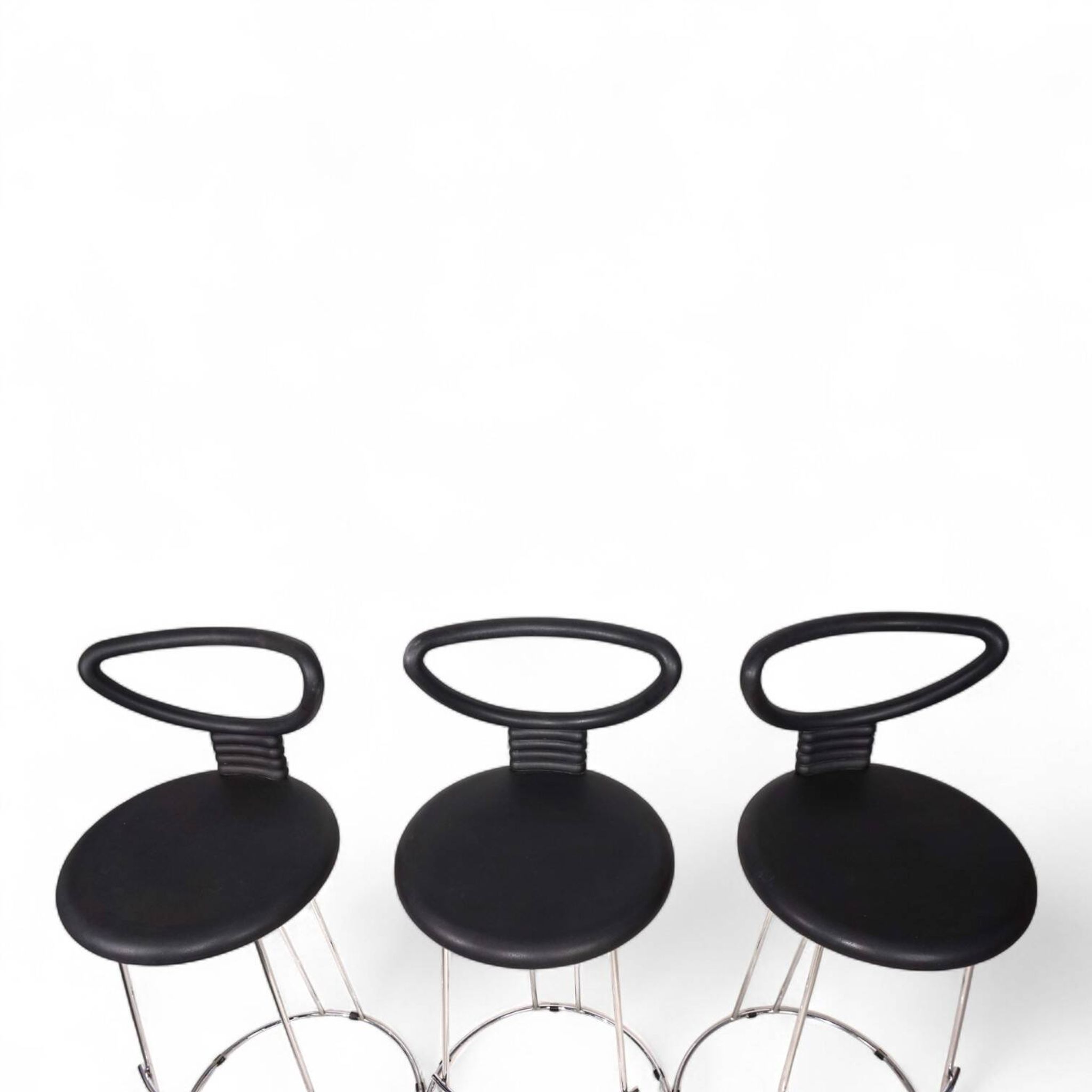 Fasem Italia 3-piece set of postmodern bar stools by Nobu Tanigawa, 1990