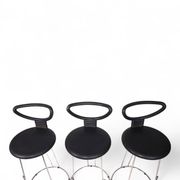 Fasem Italia 3-piece set of postmodern bar stools by Nobu Tanigawa, 1990