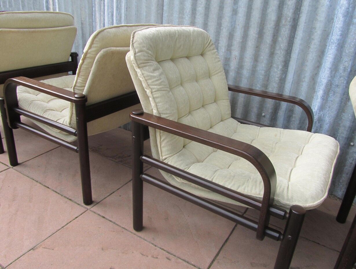 Lounge Easy Chairs by Bror Boije for Dux Miljo Expo, Sweden 1980s, Set of 4