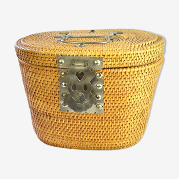 Chinese wicker tea basket