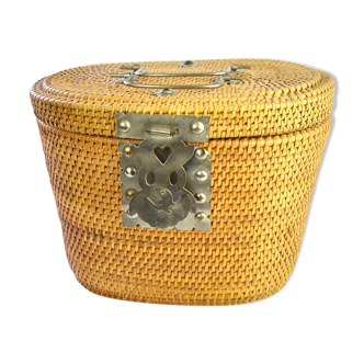 Chinese wicker tea basket