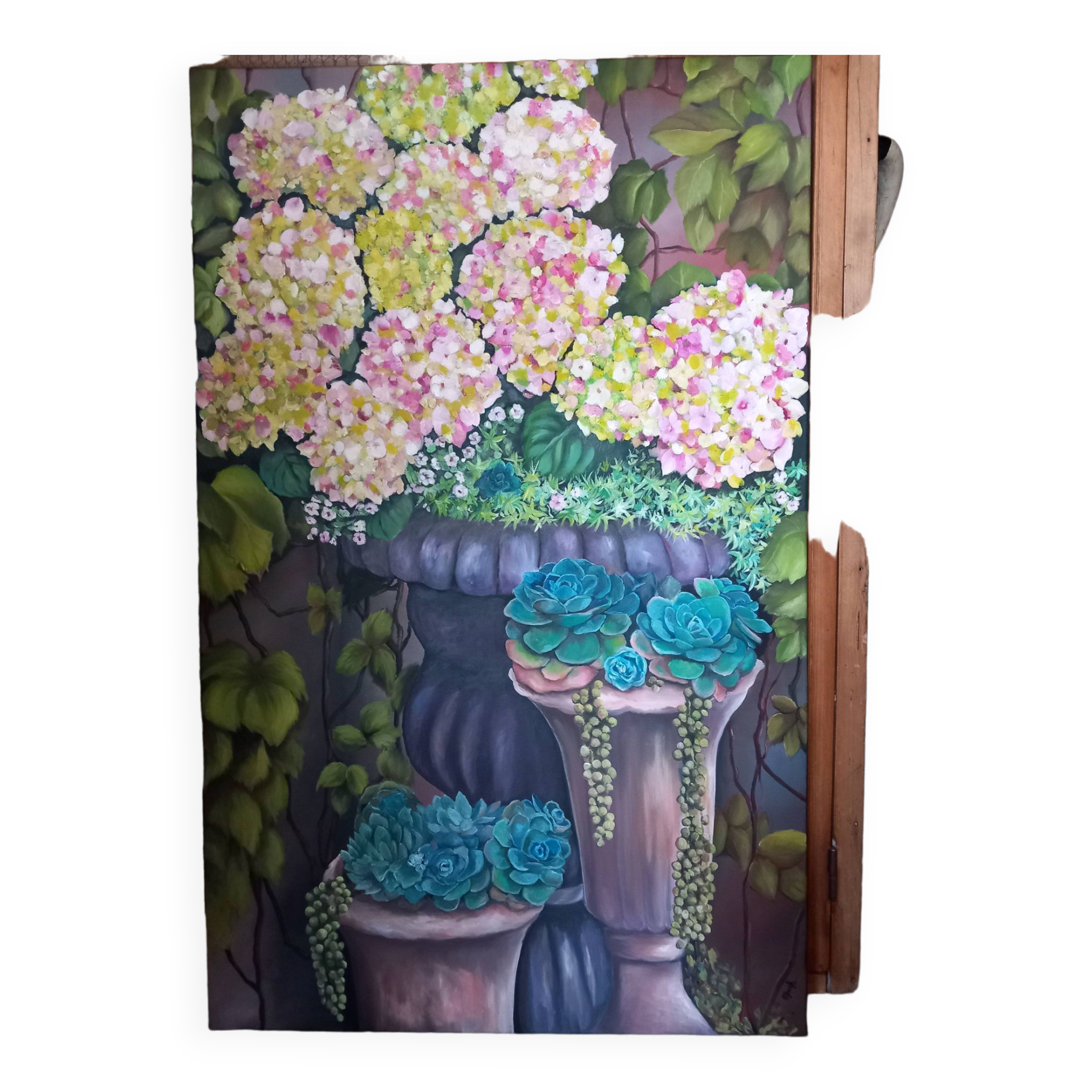 Peinture sur chassis toile coton 116 cm /73cm