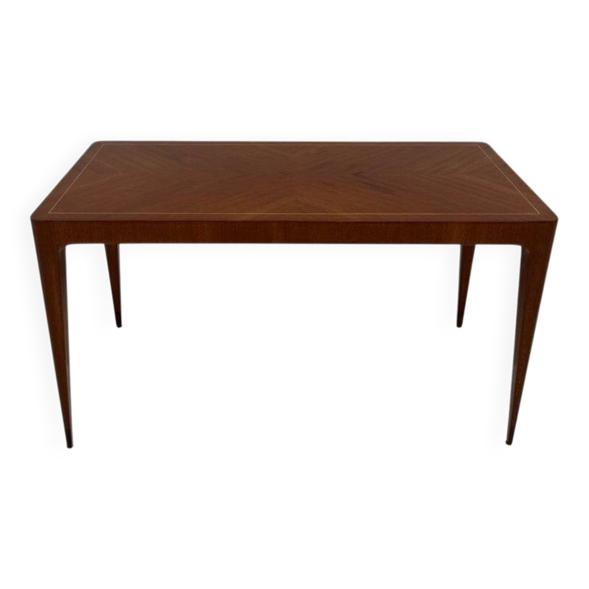 Italian Art Deco Coffee Table in Teak and Maple by Paolo Buffa, 1950s