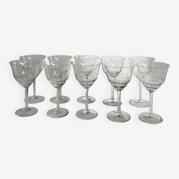 Service 10 verres à pied Art Deco