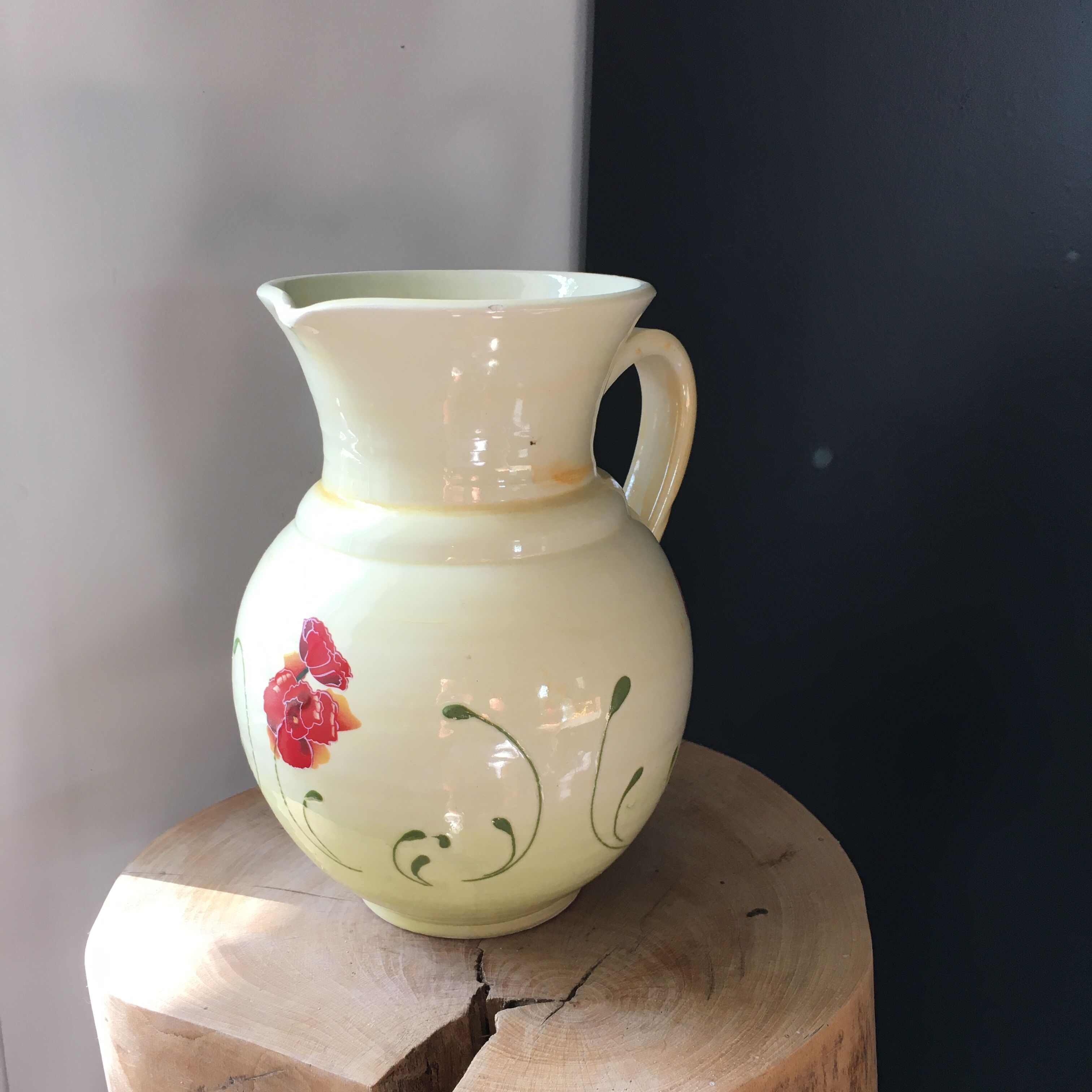 Hand-painted decorative pitcher