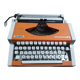 Olympia traveller luxury typewriter orange revised and new ribbon