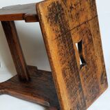 Stool of auxiliary Art-popular in old solid wood