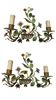 Florentine Tole Flower Sconces, Set of 2