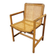 Vintage Wooden Cane Armchair by Branko Ursic: Mid-Century Lounge Chair