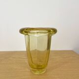 Art Deco vase in thick glass with an inverted rim, 1930s to 1950s.