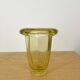 Vase Art Déco en verre épais à bord renversé, années 1930 à 1950