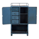 Armoire vintage de style industriel avec patine bleue (c.1950)