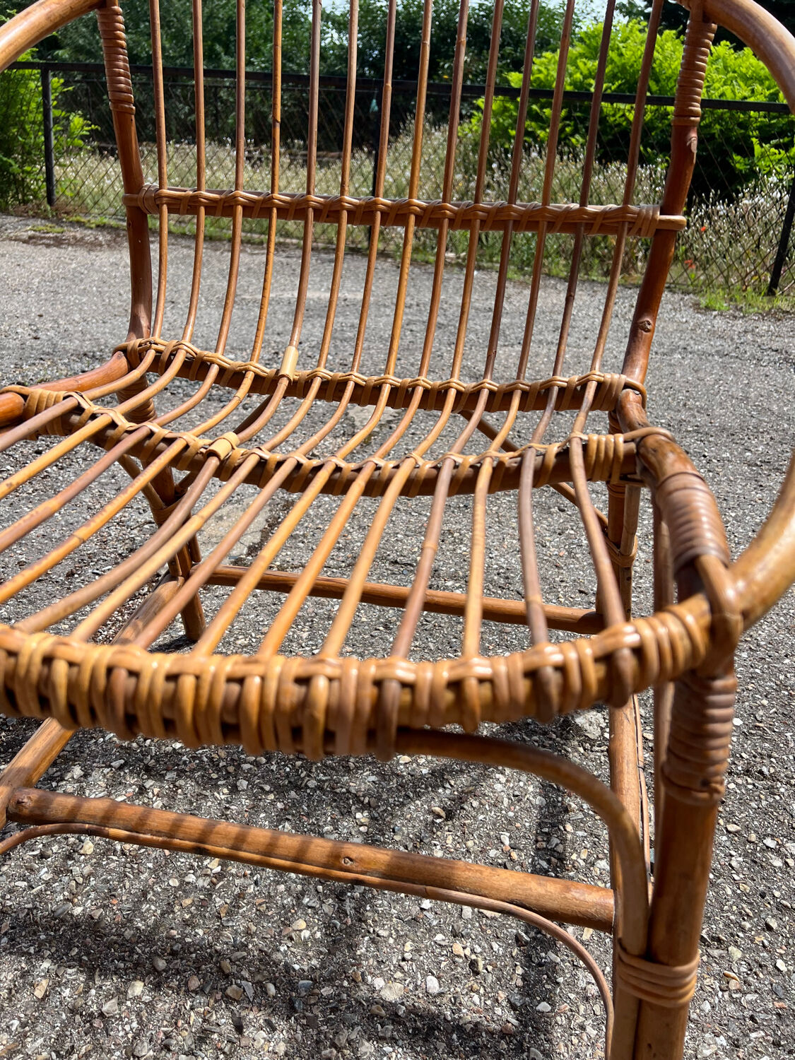 Rattan armchair